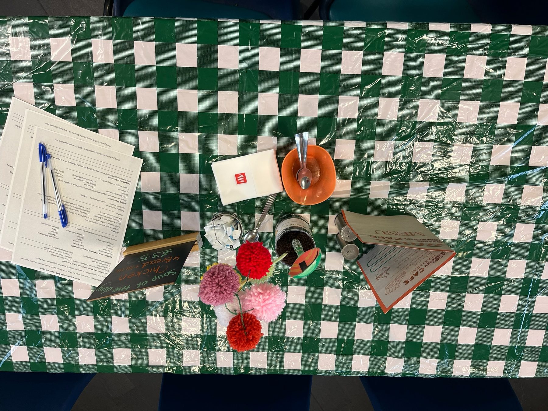 Café table from above